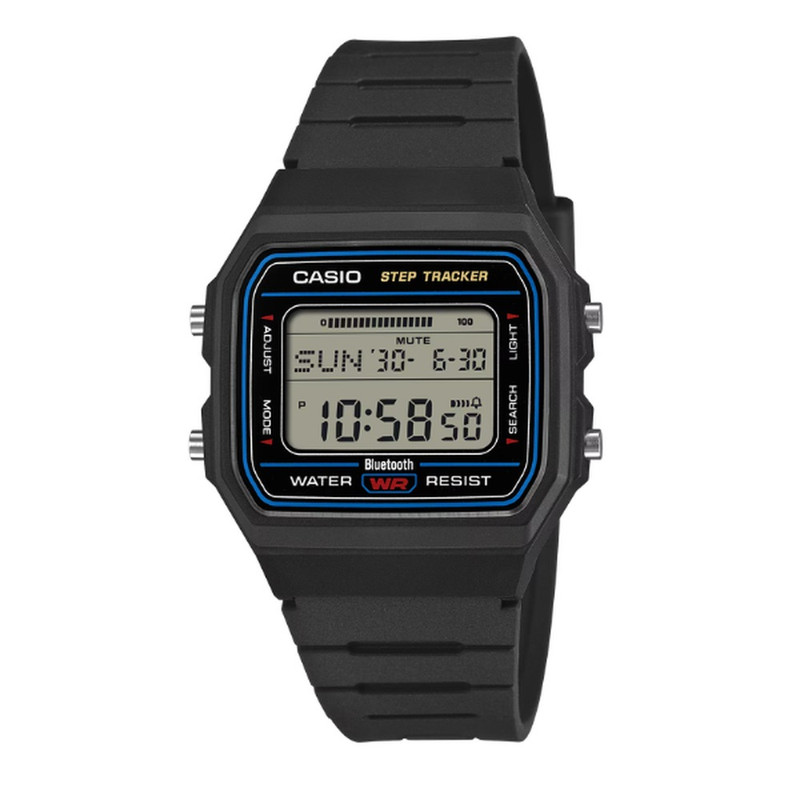 Casio Digital Watch Slim Resin Case Black | F-B100W-1ADF