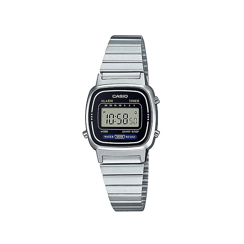 Casio Digital Watch Silver Stainless Steel | LA670WA-1DF