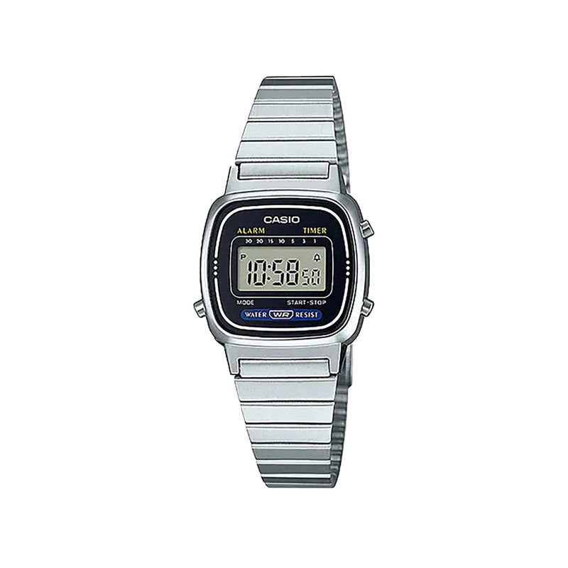 Casio Women's Digital Watch Silver Stainless Steel | LA670WD-1DF