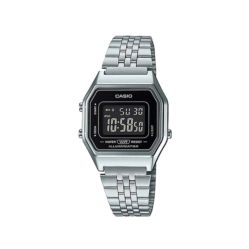Casio digital watch Silver Stainless Steel | LA680WA-1BDF