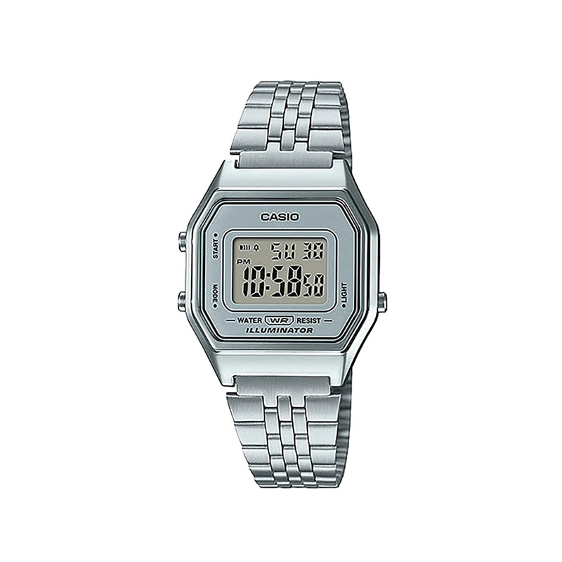 Casio Digital Women's Watch Silver Stainless Steel | LA680WA-7DF