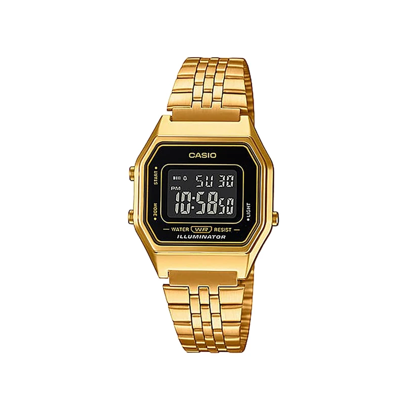 Casio Digital Women Watch Gold Stainless Steel | LA680WGA-1BDF