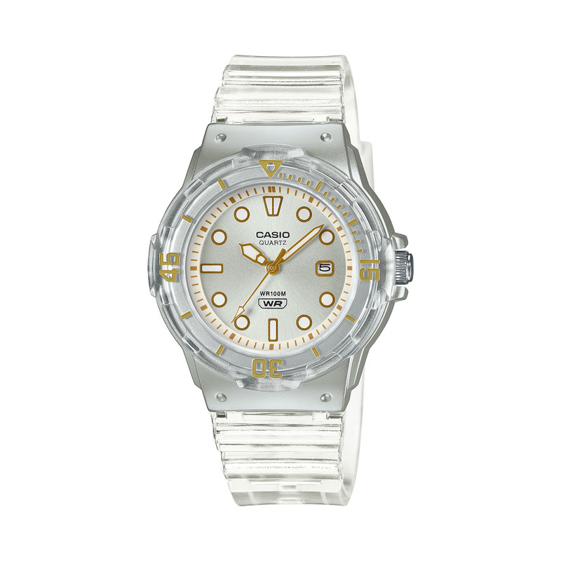 Casio Kids Watch White Transparent Strap | LRW-200HS-7EVDF
