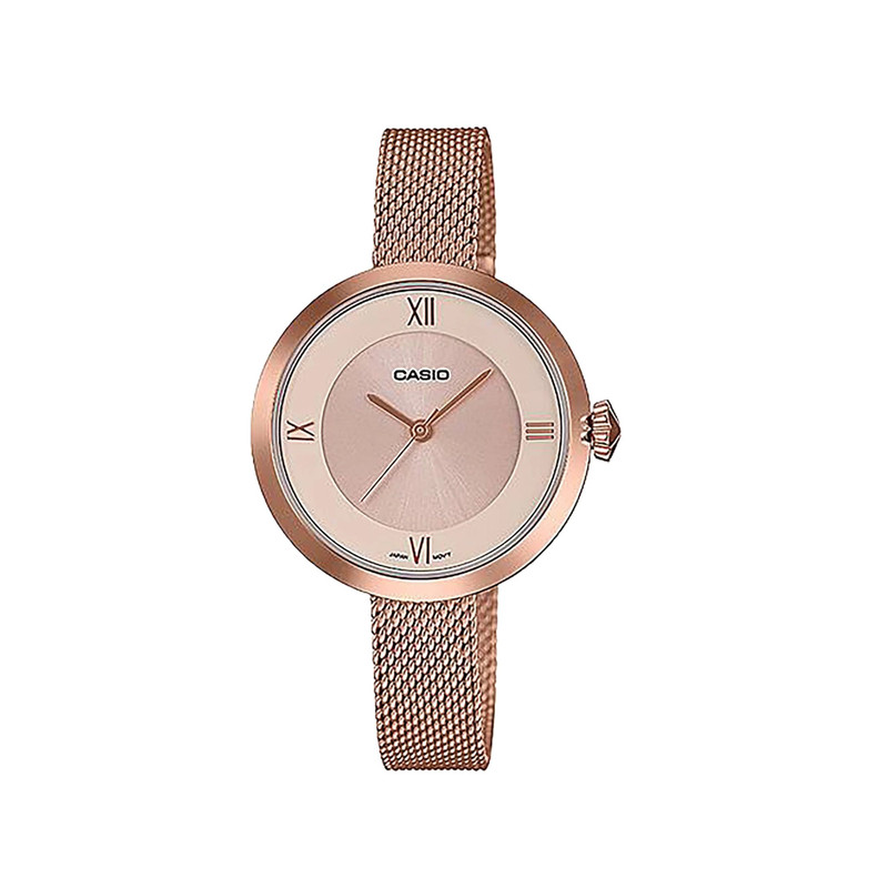 Casio Analog Watch Rose Gold 31.5mm | LTP-E154MPG-4ADF