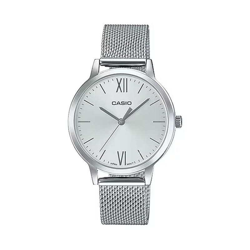 Casio Analog Watch Silver Milanese Strap | LTP-E157M-7ADF