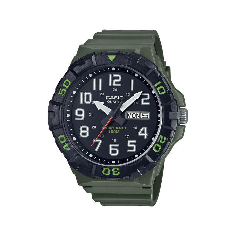 Casio Analog Watch Green Resin 57.9mm | MRW-210H-3AVDF