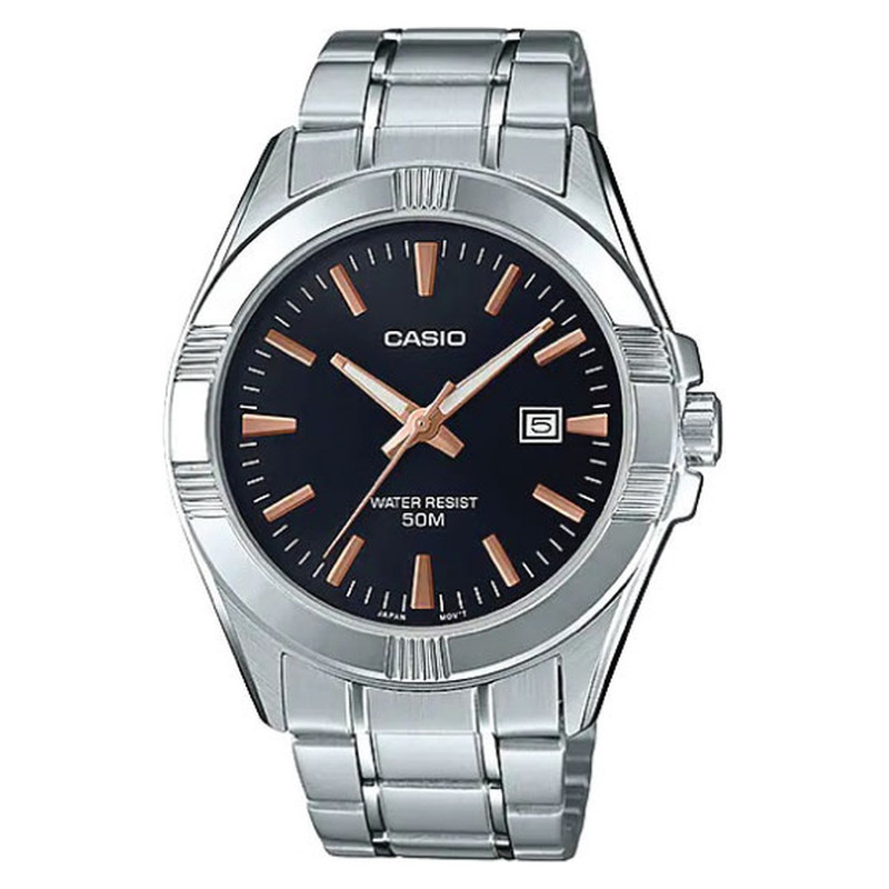 Casio Men 3H Watch Black Dial 43mm | MTP-1308D-1A2VDF