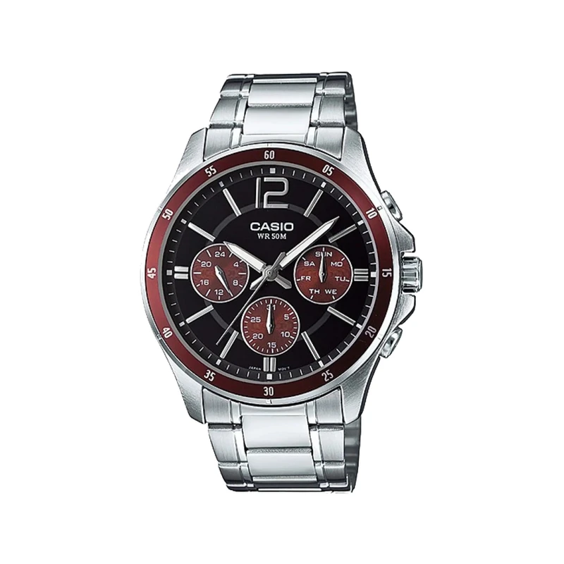Casio casio-men-3h-watch- Men's Stainless Steel Watch 43.5mm | MTP-1374D-5AVDF