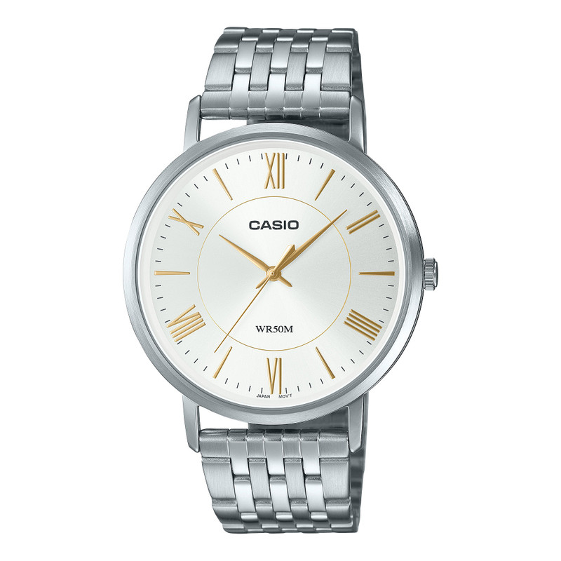 casio-men-3h-watch- Men Analog Watch Silver White | MTP-B110D-7AVDF