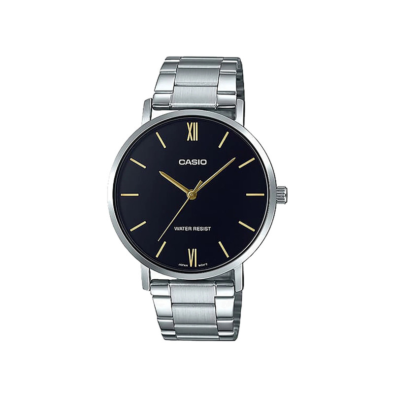 Casio Traditional Watch Black Dial 46mm | MTP-VT01D-1BUDF