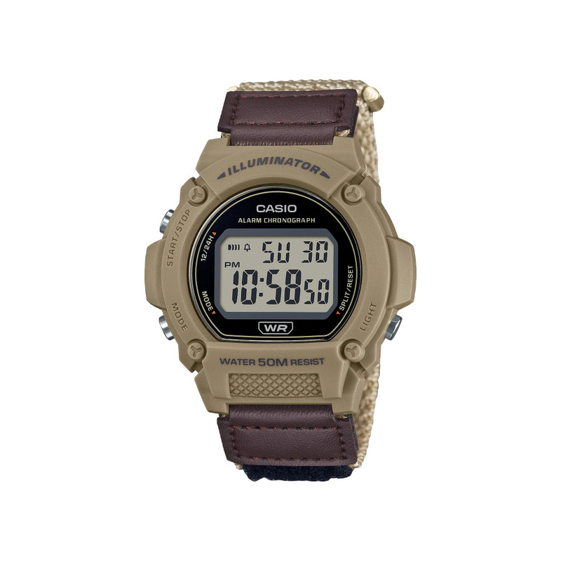 Casio Digital Watch Beige 48 mm | W-219HB-5AVDF
