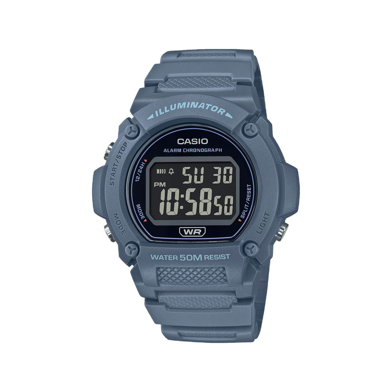 Casio Digital Watch Blue Resin | W-219HC-2BVDF