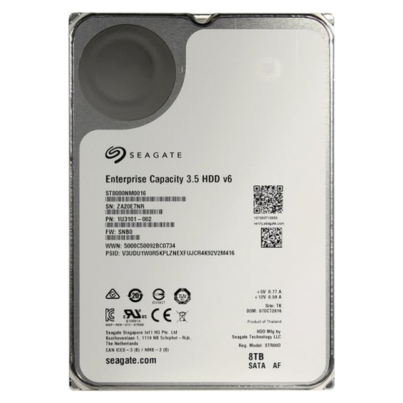 Seagate SATA 8TB Enterprise EXOS Internal HDD | ST8000NM0016