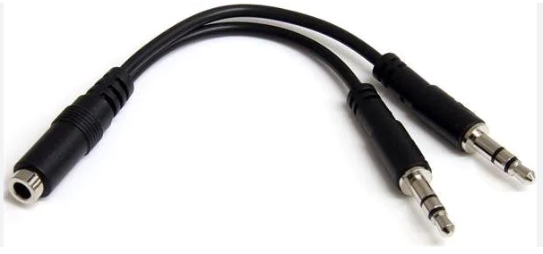 Fantech Audio Cable Converter 1x3.5mm female to 2 x 3.5mm Male