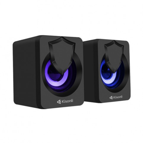 Kisonli L-1030 Wired USB Computer System Speaker - Black | L-1030