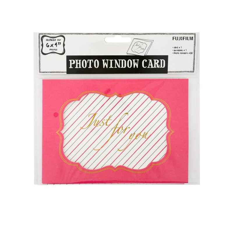 Fujifilm Instax Photo Window Frame Card Pink | Fujacinswf6x4pink