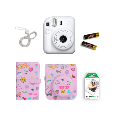 Fujifilm Instax Mini 12 Gift Box Bundle Instant Camera, Mini Film, Protective Case, Photo