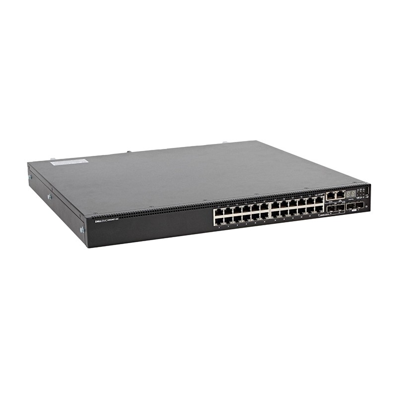 Dell EMC N3024ET-ON Switch, 24x 1GbT, 2x SFP+ 10GbE, 2x GbE SFP combo ports, L3,