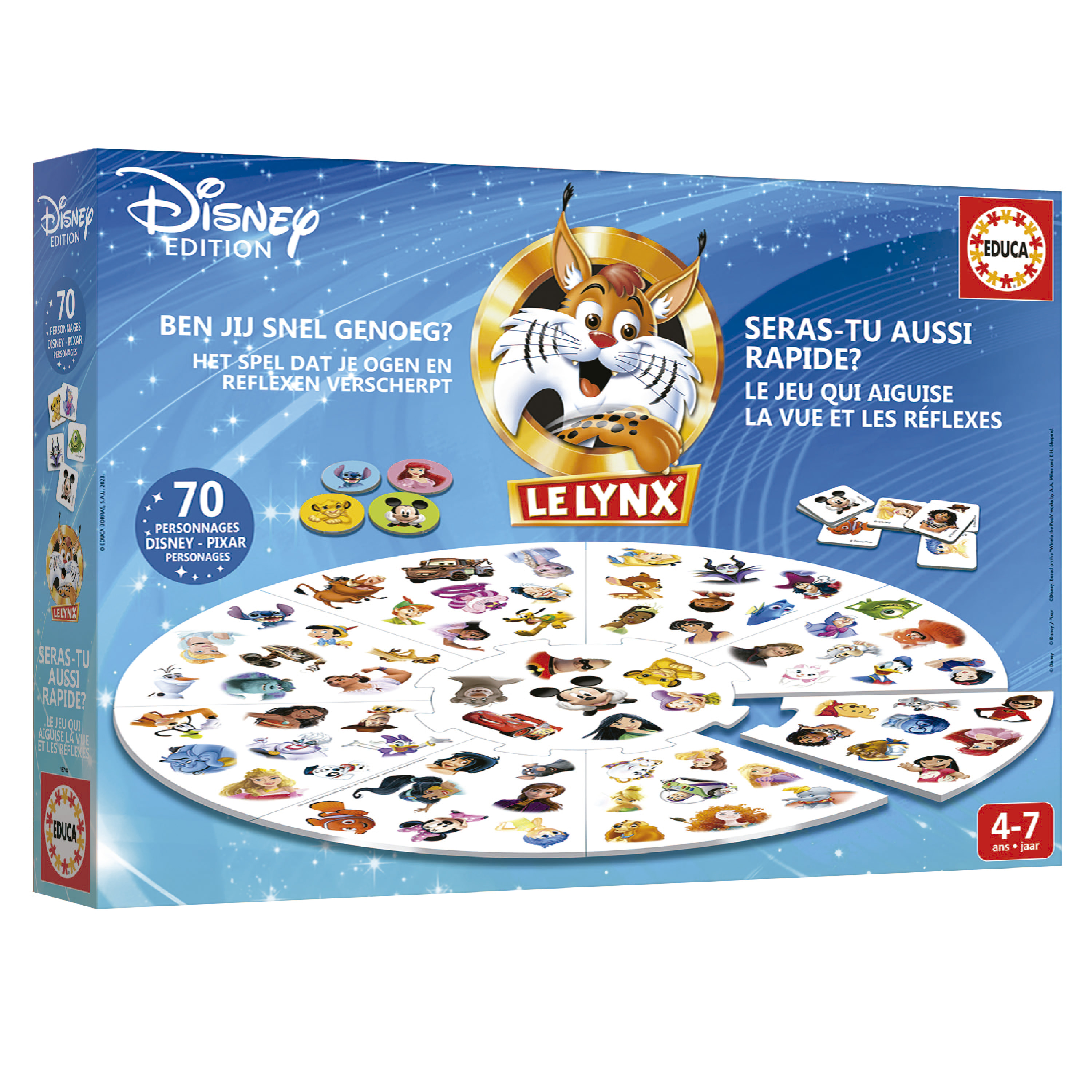 Educa 19748 - Le Lynx Disney Edition (70 Disney & Pixar Characters) | 19748