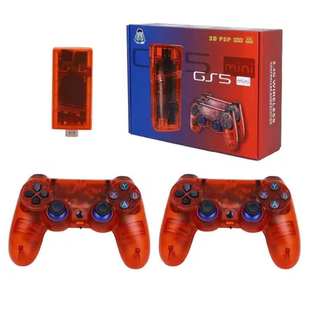 GS5 Mini Game Stick Console – 30,000 Pre-Installed Games, PSP Compatible, 53 Emulators,
