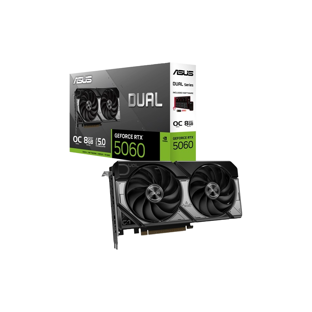 ASUS GeForce RTX 5060 Dual OC 8GB GDDR7 Graphics Card | 90YV0N12-M0NA00