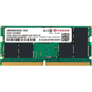 Transcend DDR5 4800 16GB SODIMM 新品未使用 Transcend Memory Laptop DDR5, 16GB Transcend 4800Mhz | JM4800ASE