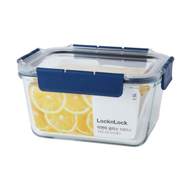 Lock & Lock Topclass Leak Proof Heat Resistant Glass 1L Food Storage  Container, LBG445, AYOUB COMPUTERS