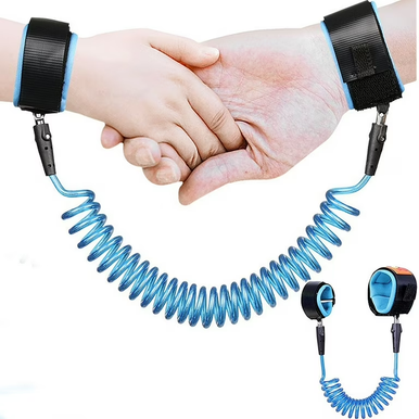 Baby Kids Safety Anti-Lost Wrist Link Rope Walking Hand Belt - Blue ...