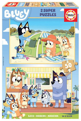 Educa Bluey - 2 Super Puzzles 50 pcs (Wooden) | 19408 | AYOUB COMPUTERS ...