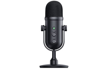 Razer Seiren V2 Pro - Microphone USB Professionnel pour Streamers  (Microphone Dynamique 30 mm, Filtre Passe-Haut, limiteur de Gain,  Monitoring du