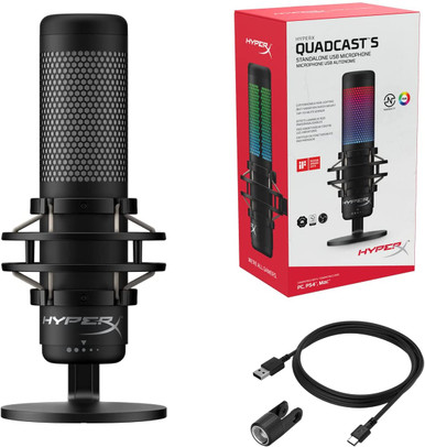 Kingston HyperX QuadCast S HMIQ1S-XX-RG… Amazon.com: HyperX QuadCast S RGB USB Condenser Microphone