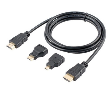 3 in 1 HDMI to Mini HDMI + Micro HDMI Adapter Cable :: Micro JPM