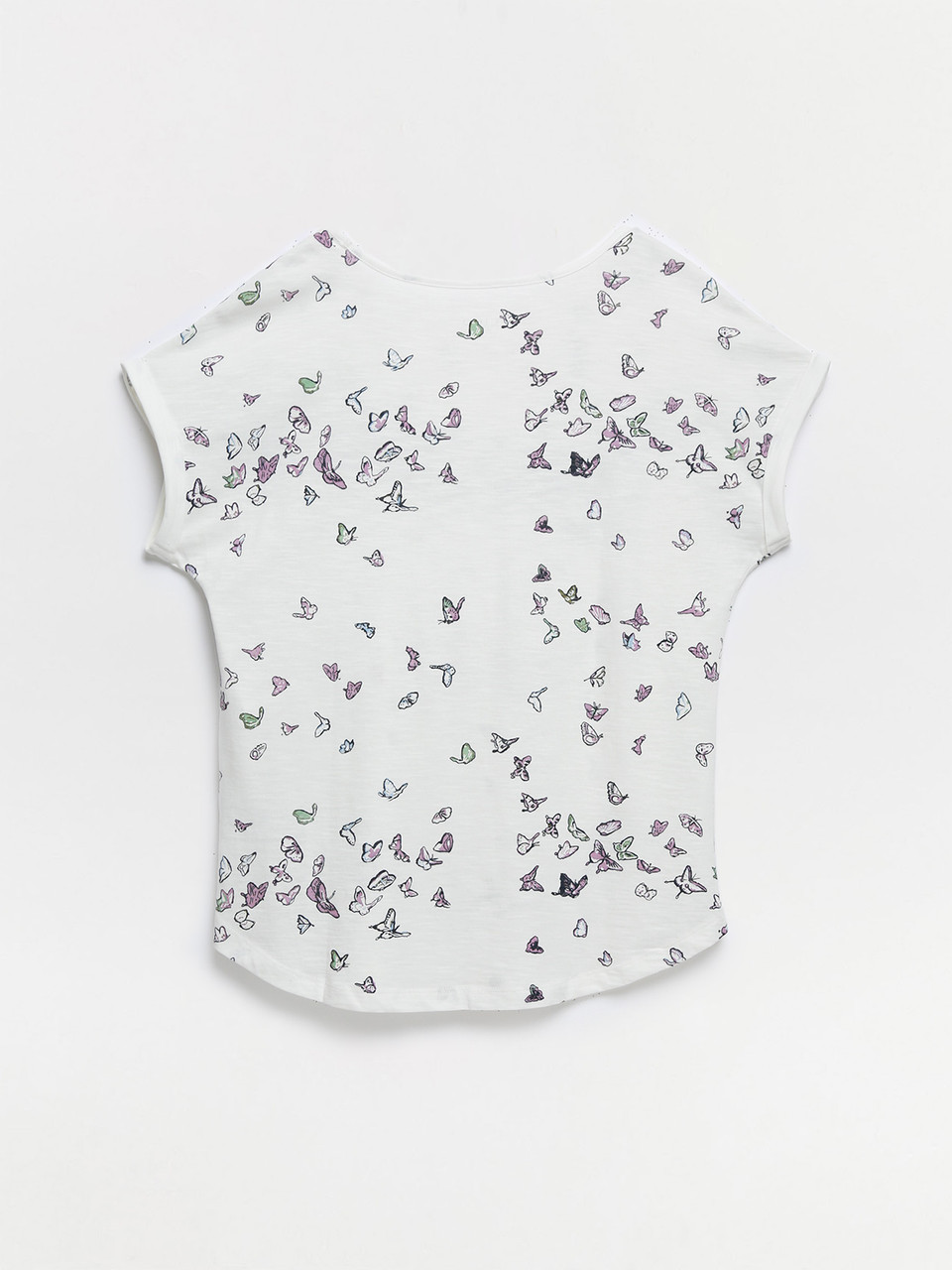 Boat Neck Butterfly T-Shirt