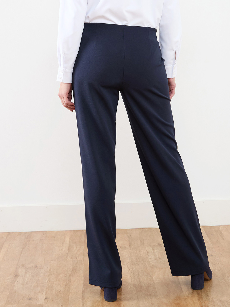 Trisha Scuba Crepe Wide Leg Pants | Cleo