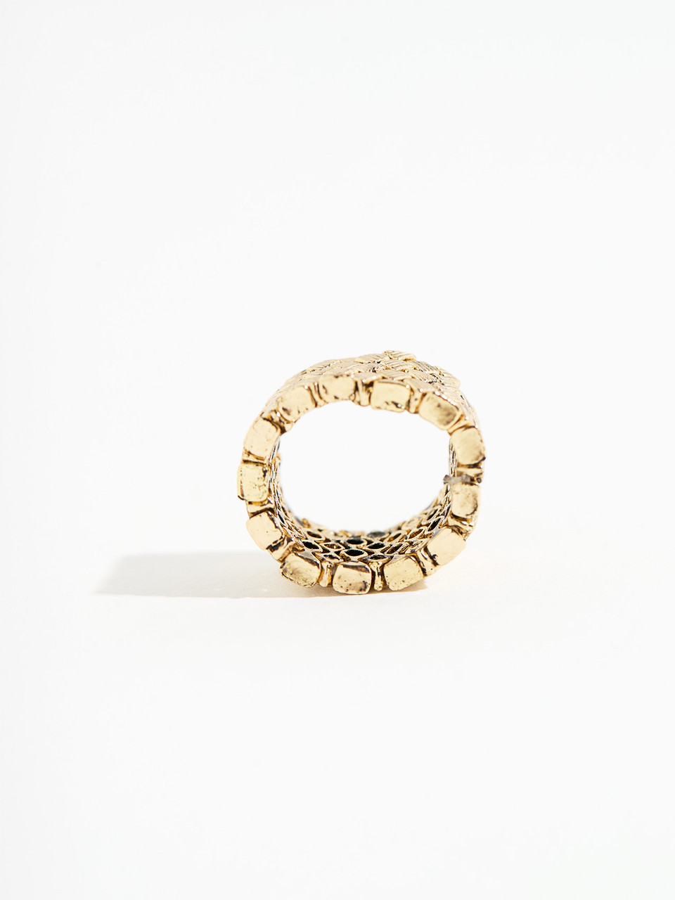 Antique Gold Chevron Stretch Ring