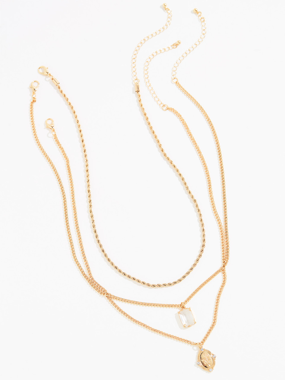 Gold Stackable Necklace Trio