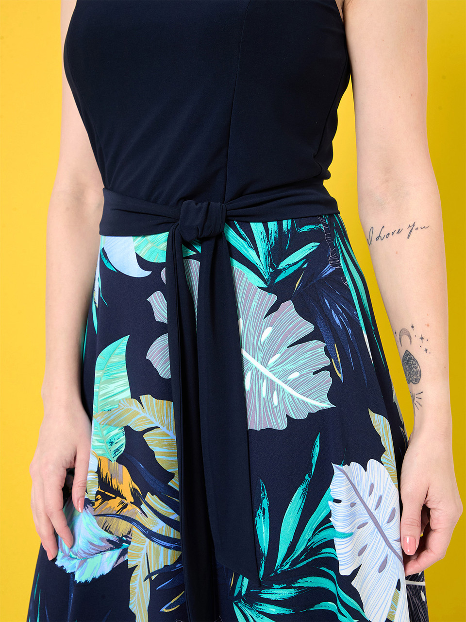 Tropical Print Maxi Dress