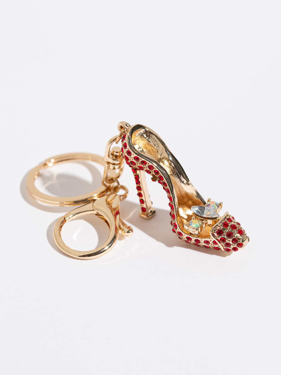 Crimson Crystal Stiletto Key Chain