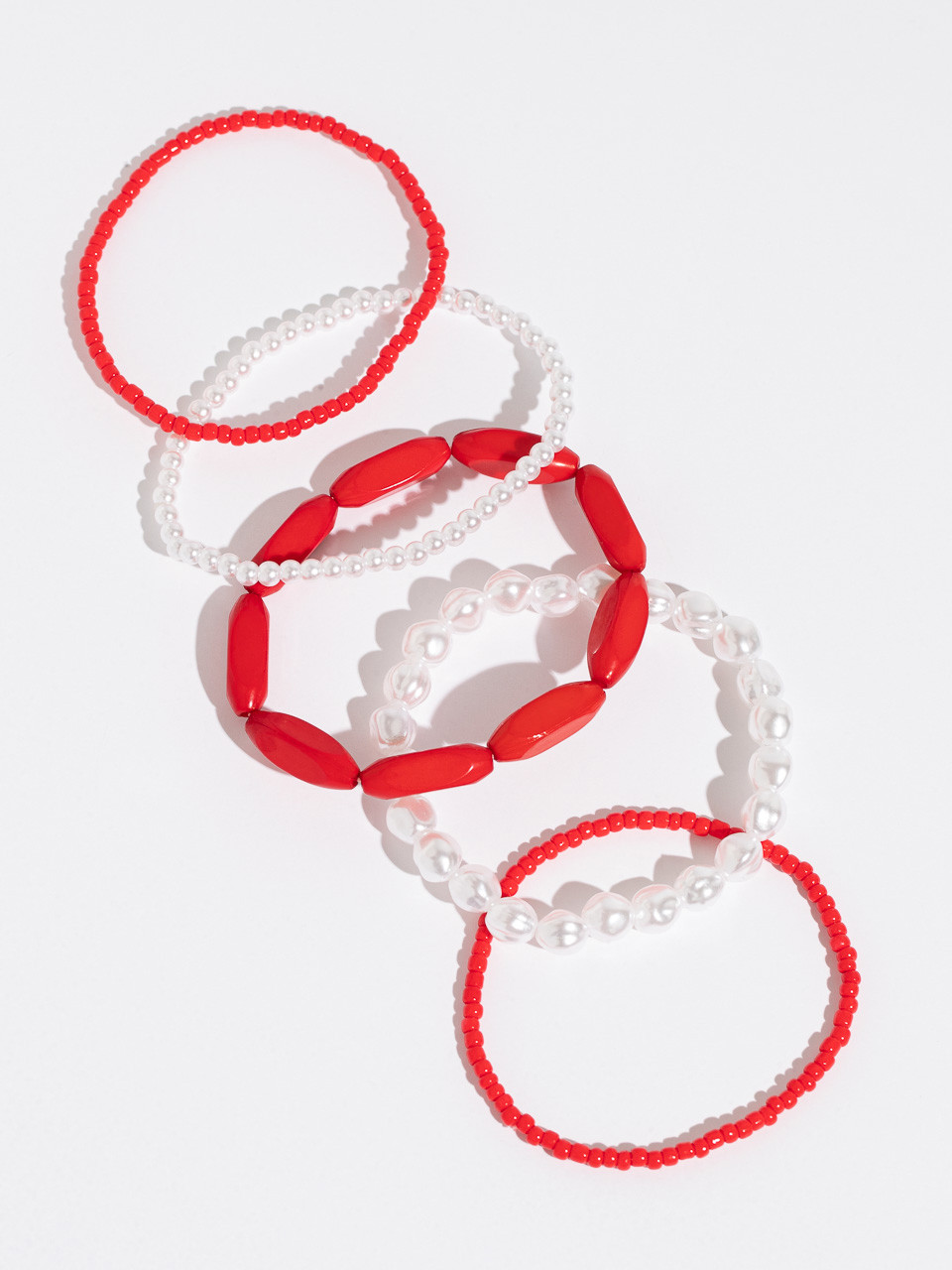 Crimson Multi Strand Chunky Bracelet