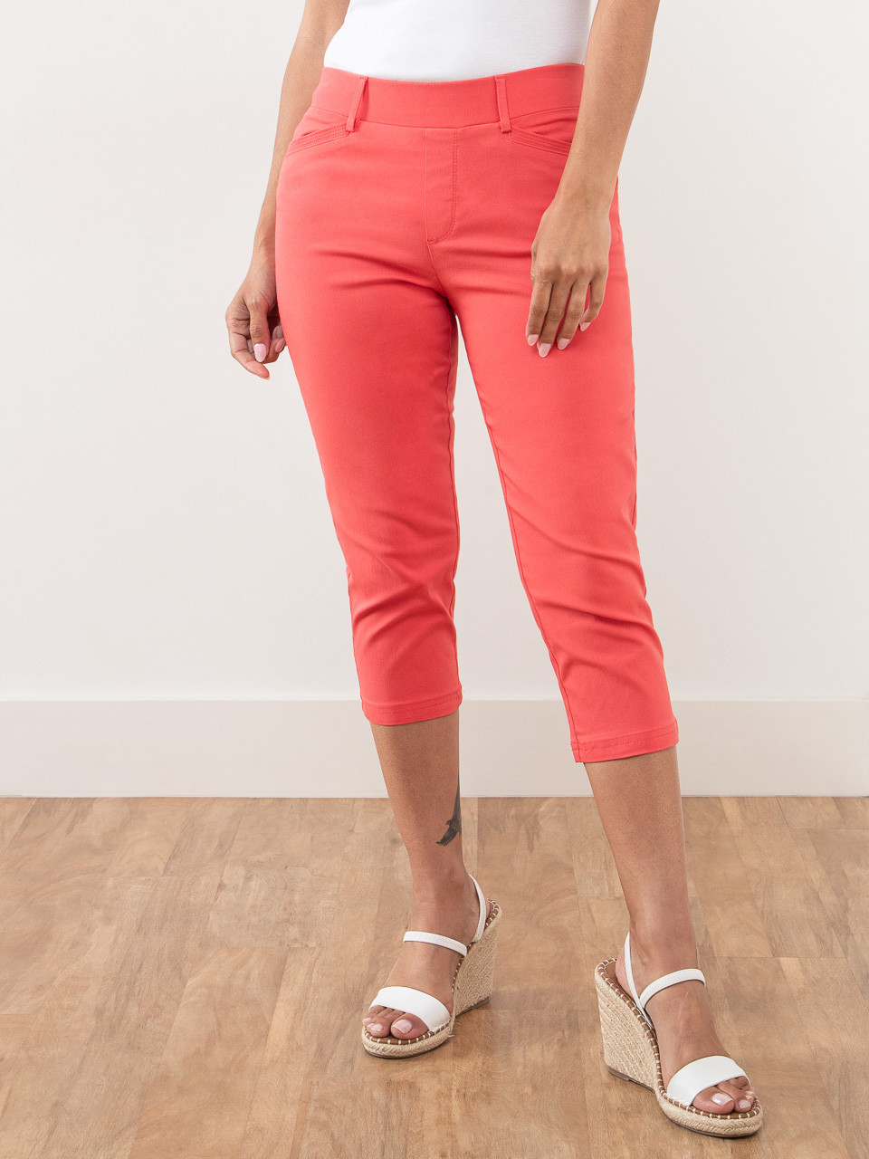 Emily Papaya Microtwill Capris
