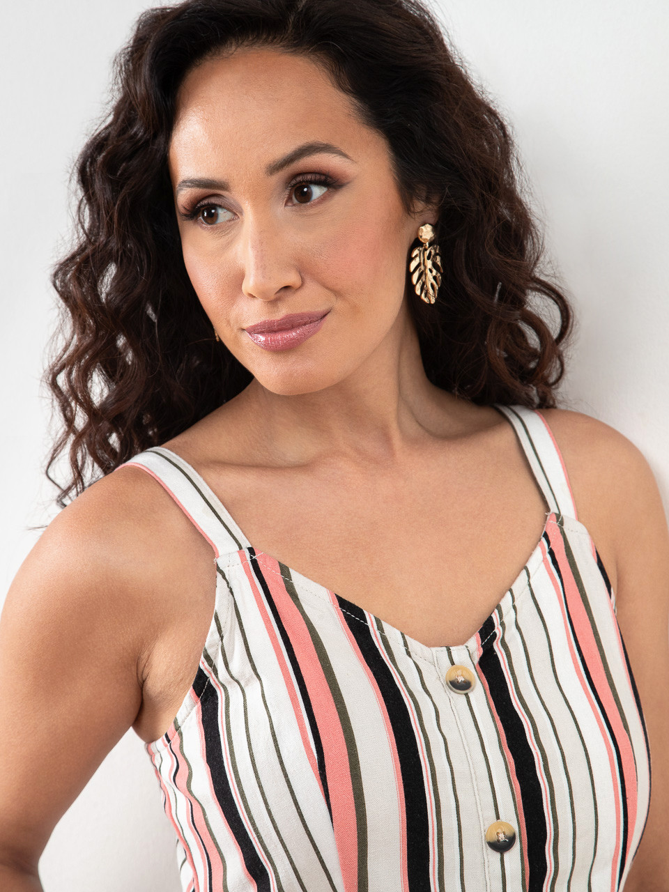 Gold Palm Leaf Earrings