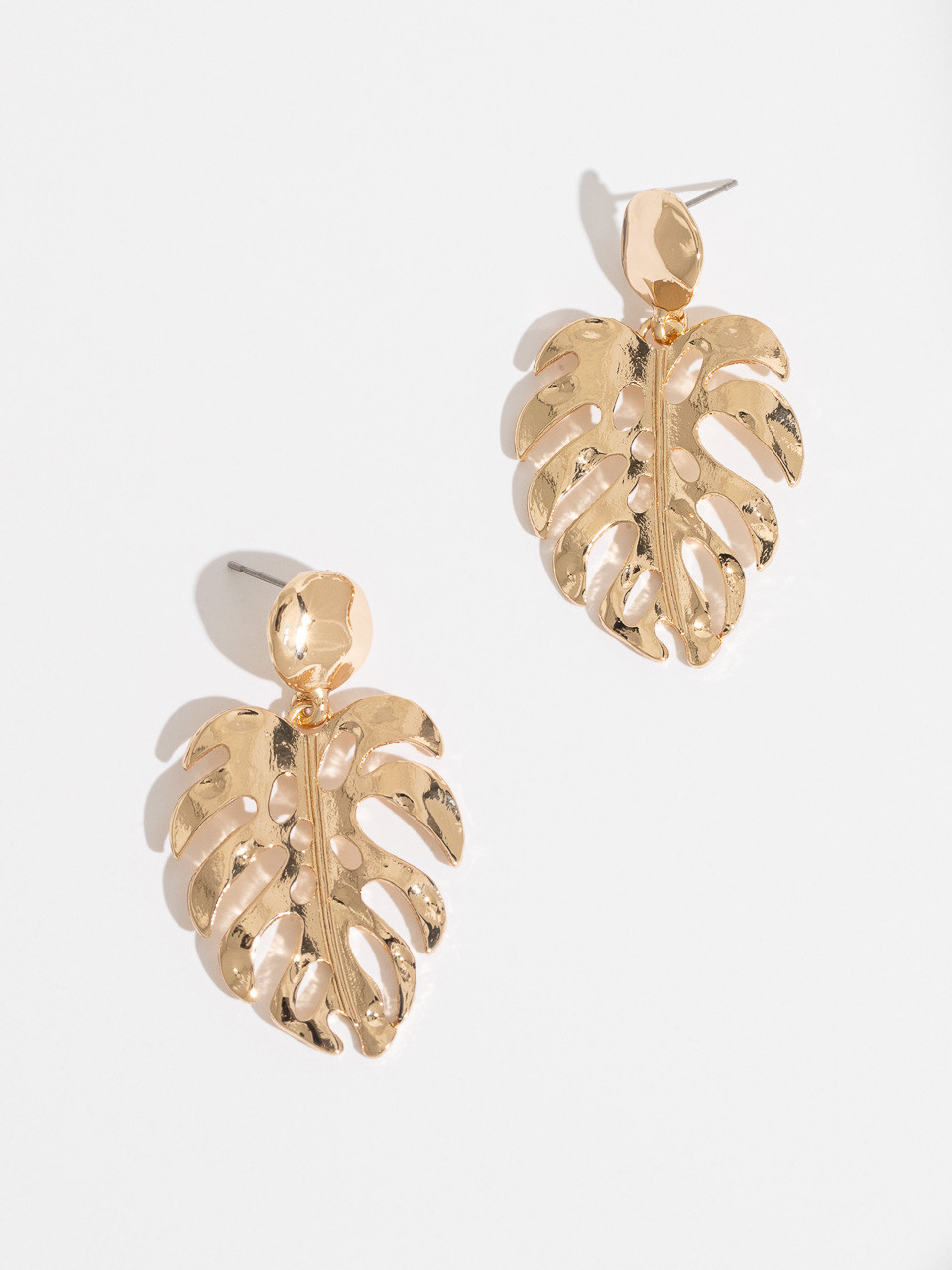 Gold Palm Leaf Earrings
