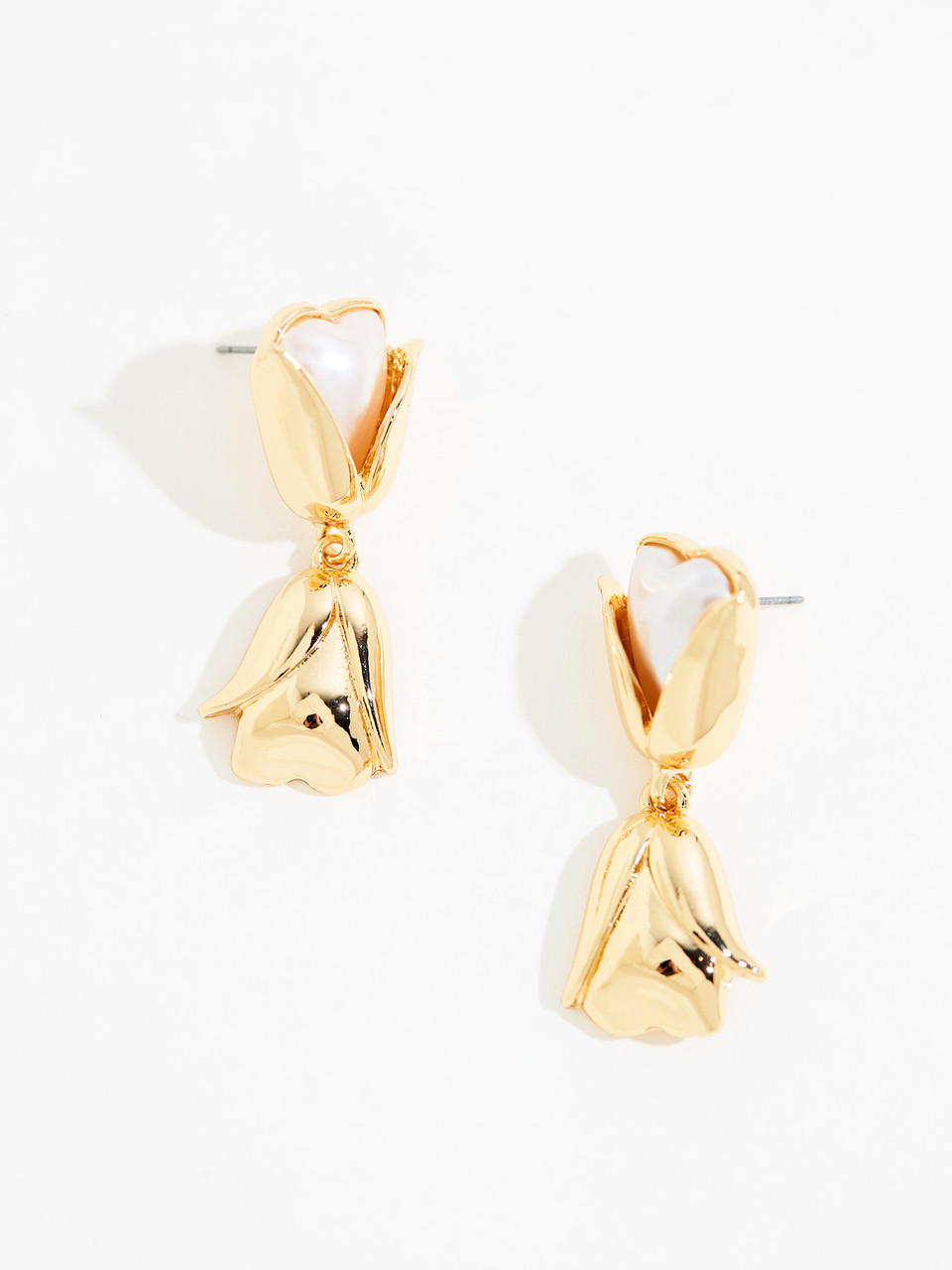 Gold Tulip Earrings