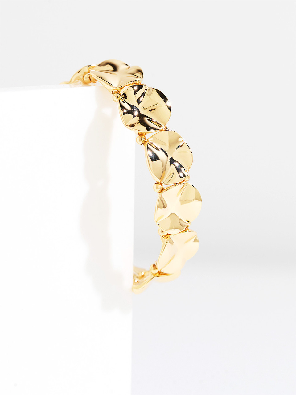 Hammered Gold Stretch Bracelet