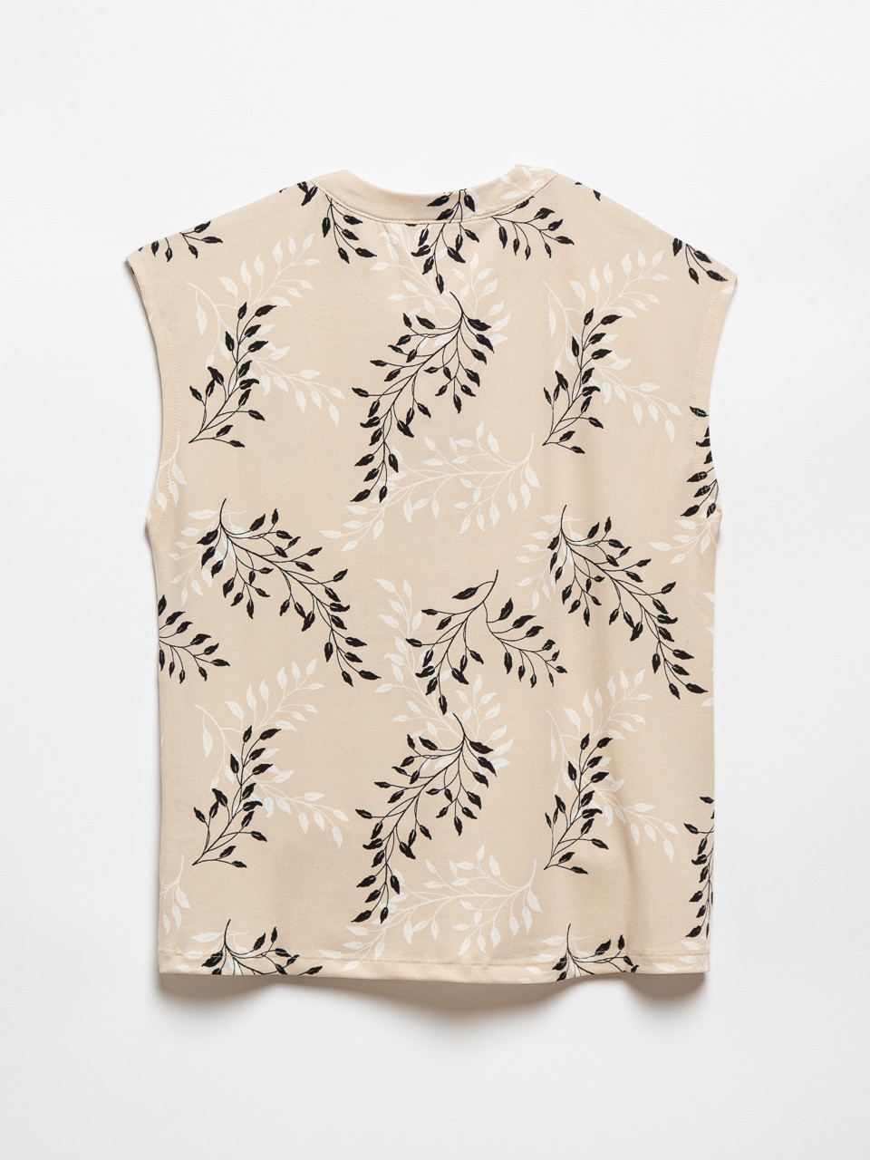 Ivory Cap Sleeve 2-Button Top by Jules & Leopold