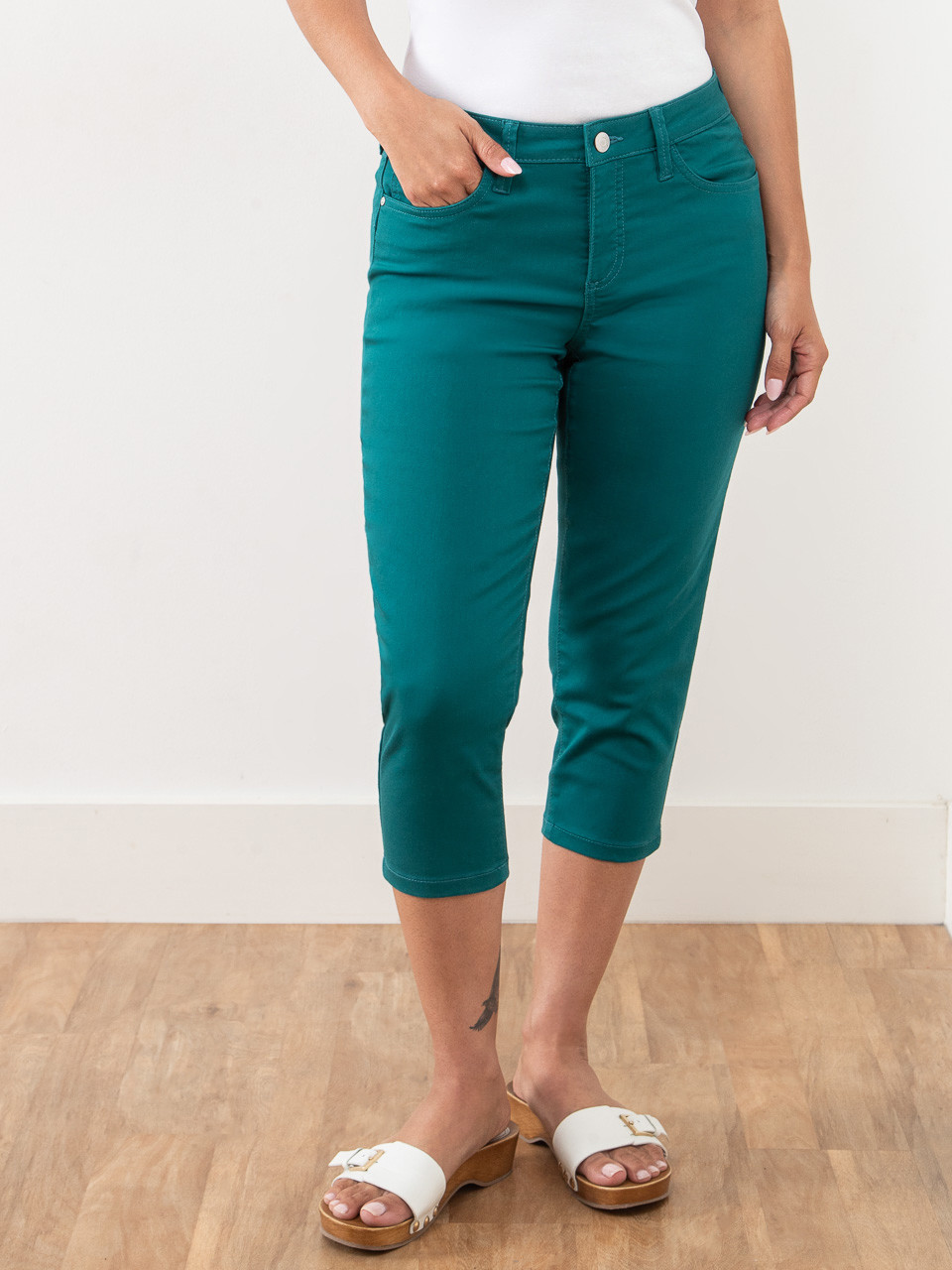 Lilly Peacock Denim Capris