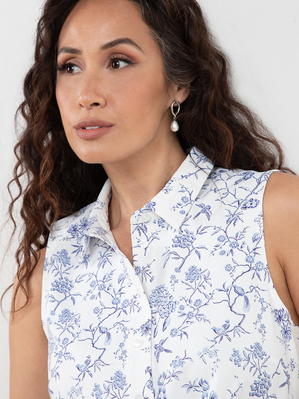 Silver and Pearl Drop Earrings