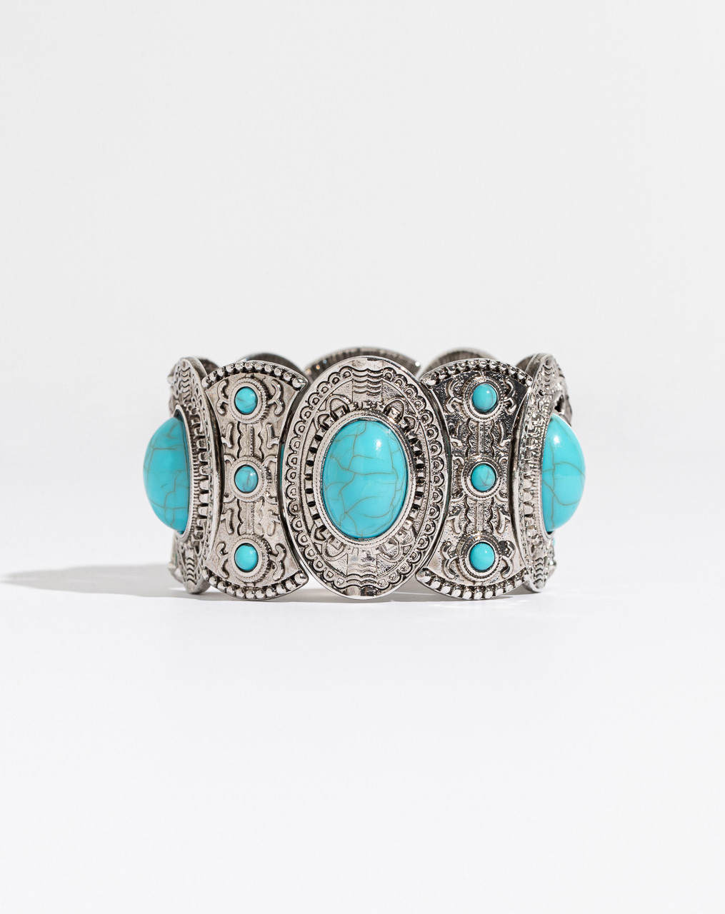 Turquoise Stone Stretch Bracelet