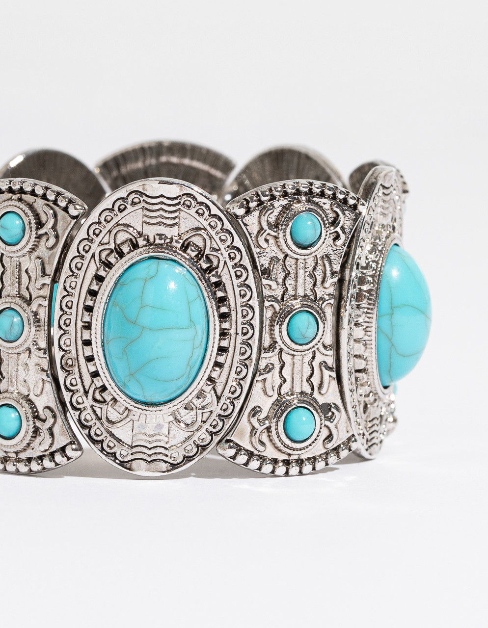 Turquoise Stone Stretch Bracelet