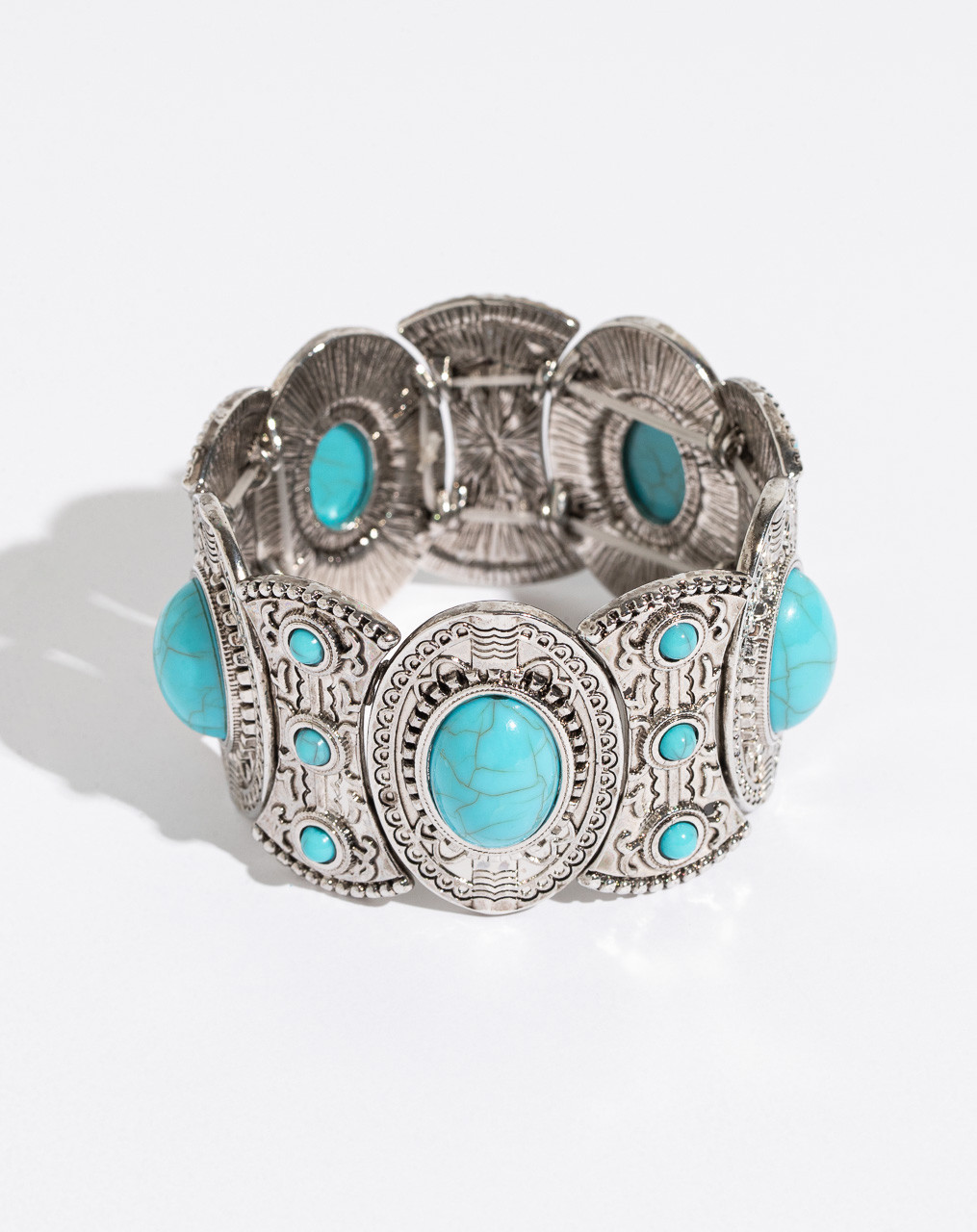 Turquoise Stone Stretch Bracelet